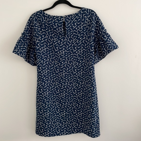 BANANA REPUBLIC | Blue printed dress with bell sleeves - Picture 2 of 5